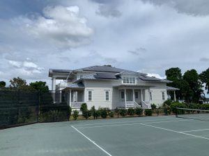 Side view of a solar installation on a metal roof in WInter Haven, FL