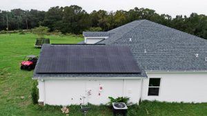 Roof view of a solar installation on a shingle roof in Dade City, FL