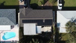 Overhead View of solar installation in Seminole, FL